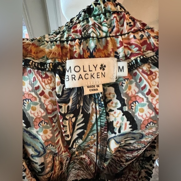 NWOT Molly bracken floral print pant - silky flowy style - very comfortable -  M - Picture 8 of 10